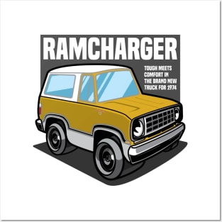 Yellow Ramcharger (White-Based) - 1974 Posters and Art